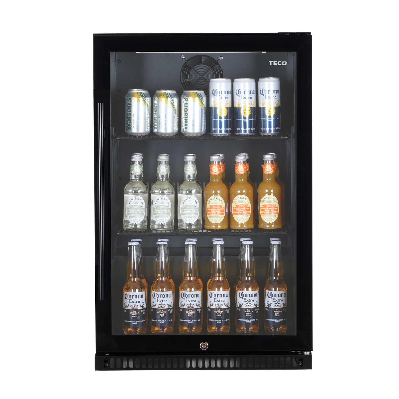 115L Glass Door Black Bar Fridge