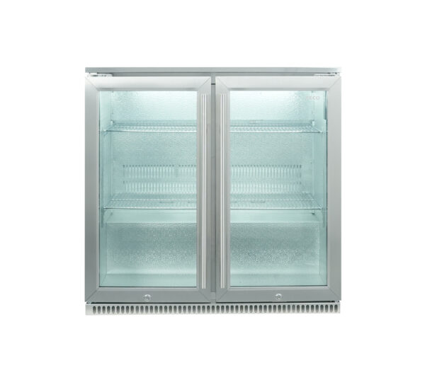 190L Double Door Alfresco Stainless Steel Bar Fridge