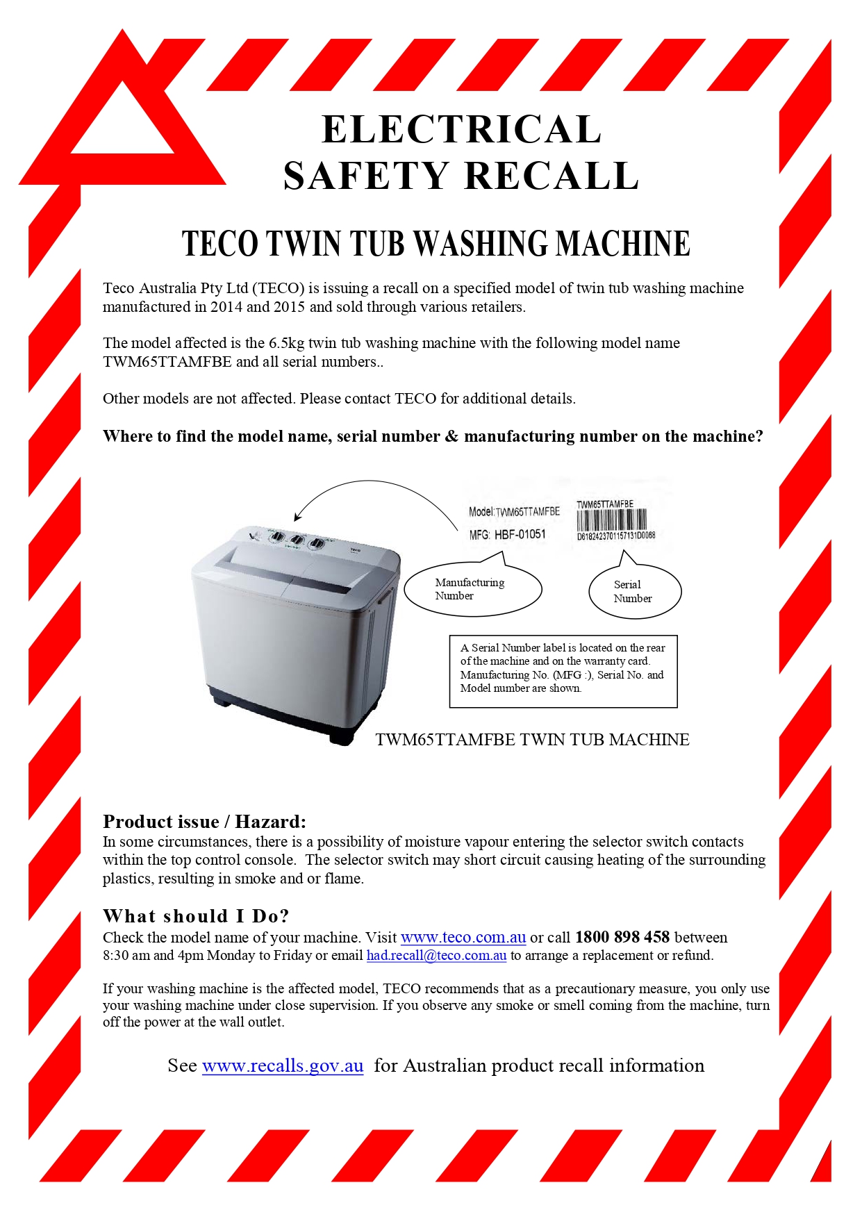 recall notice_teco